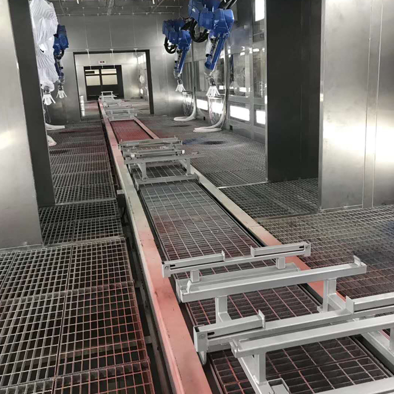 Linea di verniciatura a spruzzo per motori