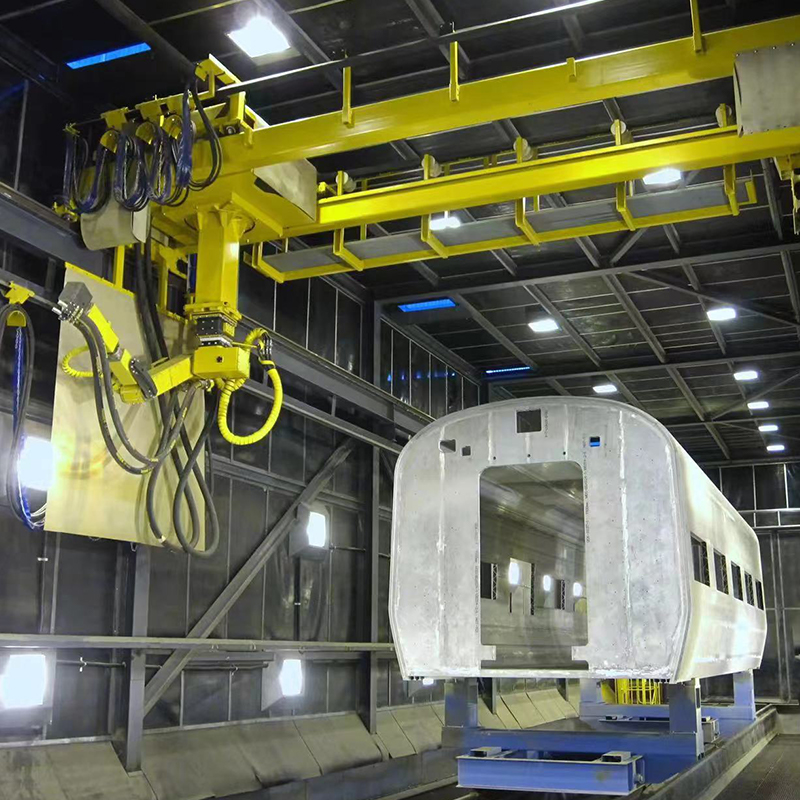 Linea di verniciatura per carrozzeria di camion cisterna per cereali